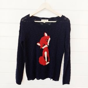 Navy fox sweater size medium